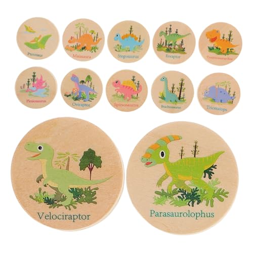 WOONEKY 24 Stück Dinosaurier Gedächtnisspiel aus Holz für Teiliges Lernspielzeug Konzentration und Beobachtungsfähigkeiten Pädagogisches für Vorschulkinder Dinosaurier Muster WOONEKY 24 Stück Dinosaurier Gedächtnisspiel aus Holz für Teiliges Lernspielzeug Konzentration und Beobachtungsfähigkeiten Pädagogisches für Vorschulkinder Dinosaurier Muster von WOONEKY