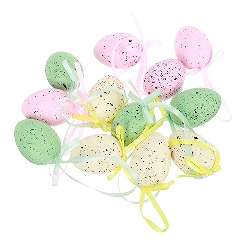 WOONEKY 24 Stück Mini Ostereier Dekorationen Bunte Hängende Ostereier für Ostern Party Deko Bastelbedarf für Kinderfeiern und Festliche Anlässe WOONEKY 24 Stück Mini Ostereier Dekorationen Bunte Hängende Ostereier für Ostern Party Deko Bastelbedarf für Kinderfeiern und Festliche Anlässe von WOONEKY
