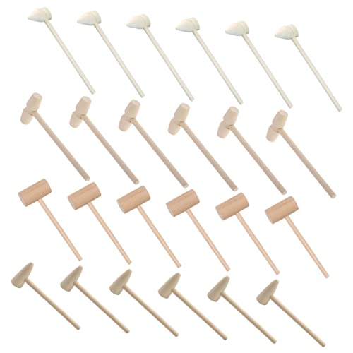 WOONEKY 24 Stück Teiliges Holz Mini Hämmer Kinderfreundlich Leichter Mehrzweck Kleinhämmer mit Langem Griff als Back Bastel und Krabbenhammer Sicheres Naturholzspielzeug für Mädchen und WOONEKY 24 Stück Teiliges Holz Mini Hämmer Kinderfreundlich Leichter Mehrzweck Kleinhämmer mit Langem Griff als Back Bastel und Krabbenhammer Sicheres Naturholzspielzeug für Mädchen und von WOONEKY