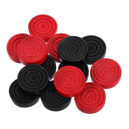 WOONEKY 24 Stück Teiliges Holzspielsteine Runde und Schachfiguren Robustes Brettspielzubehör Kompatibel mit Dame Langlebige Spielfiguren für Klassische Brettspiele als Ersatz und von WOONEKY