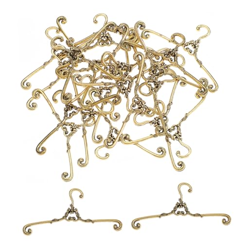 WOONEKY 24 Stück Teiliges Mini Kleiderbügel aus Metall Bronzefarben Langlebig und Stabil Puppenhaus Zubehör für Puppenkleider Fördert Kreativität und Ordnung im Kinderzimmer WOONEKY 24 Stück Teiliges Mini Kleiderbügel aus Metall Bronzefarben Langlebig und Stabil Puppenhaus Zubehör für Puppenkleider Fördert Kreativität und Ordnung im Kinderzimmer von WOONEKY