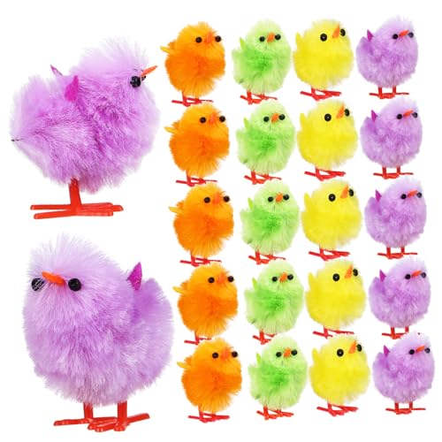 WOONEKY 24 Stück Teiliges Mini Plüschküken Bunte Flauschige Osterdeko Kleine Kuscheltiere Weiche Stoffküken für Fröhliche Frühlingsdekoration WOONEKY 24 Stück Teiliges Mini Plüschküken Bunte Flauschige Osterdeko Kleine Kuscheltiere Weiche Stoffküken für Fröhliche Frühlingsdekoration von WOONEKY