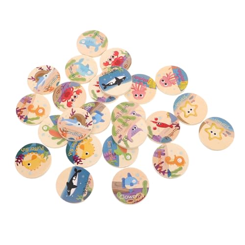 WOONEKY 24 Stück Teiliges Montessori Holzspielzeug für Meerestiere Gedächtnisspiel Konzentration und Merkfähigkeit Sicheres Holzspielzeug für Kleinkinder Pädagogisches zur Verbesserung von WOONEKY 24 Stück Teiliges Montessori Holzspielzeug für Meerestiere Gedächtnisspiel Konzentration und Merkfähigkeit Sicheres Holzspielzeug für Kleinkinder Pädagogisches zur Verbesserung von von WOONEKY