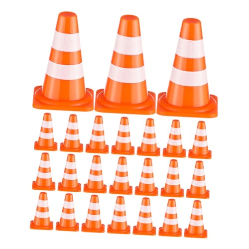 WOONEKY 24 Stück Teiliges Verkehrs mit Orange Sicherheitsbarrieren und Verkehrsschilder für Fantasievolles und Lernaktivitäten im Puppenhaus WOONEKY 24 Stück Teiliges Verkehrs mit Orange Sicherheitsbarrieren und Verkehrsschilder für Fantasievolles und Lernaktivitäten im Puppenhaus von WOONEKY