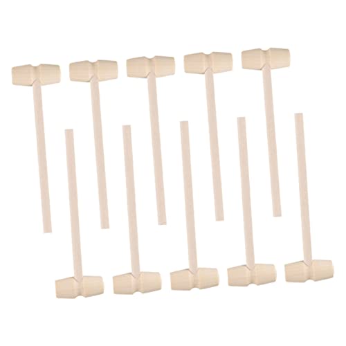 WOONEKY 25 Stück Teiliges Holzhammer Set für Küche Holzspielzeug Mallet Hammer Set Hand Auge Koordination zum Knacken von Krabben und Meeresfrüchteschalen Vielseitig für DIY und von WOONEKY