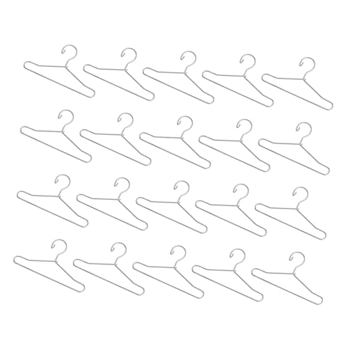 WOONEKY 25 Stück Teiliges Mini Metall Kleiderbügel Stabile Metall Puppenbügel für Puppenkleidung Filigrane Kleine Kleiderständer für Puppenhaus als Dekoration Kreativen von WOONEKY