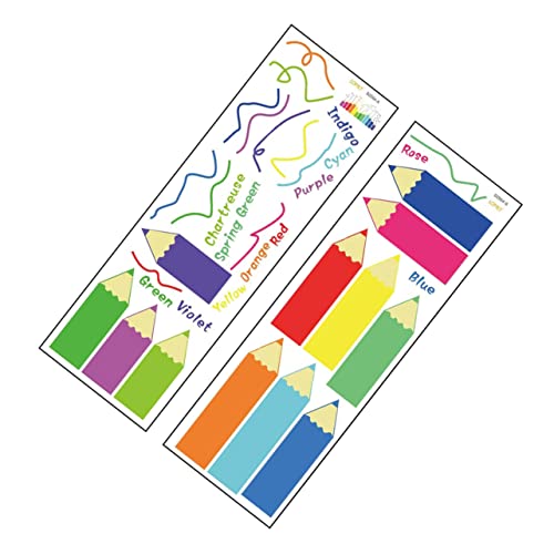 WOONEKY 2Blätter Bunte Bleistift Wandtattoos für Kinderzimmer Selbstklebende Wanddeko für Spielzimmer Kindergarten und Mehr Dekorative Wandaufkleber für Kreative Raumgestaltung WOONEKY 2Blätter Bunte Bleistift Wandtattoos für Kinderzimmer Selbstklebende Wanddeko für Spielzimmer Kindergarten und Mehr Dekorative Wandaufkleber für Kreative Raumgestaltung von WOONEKY