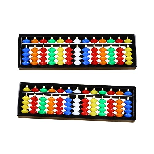 WOONEKY 2Stücke Bunter Abacus aus Kunststoff für Mathe Lernspielzeug Rechenfähigkeiten Schule und Zuhause von WOONEKY