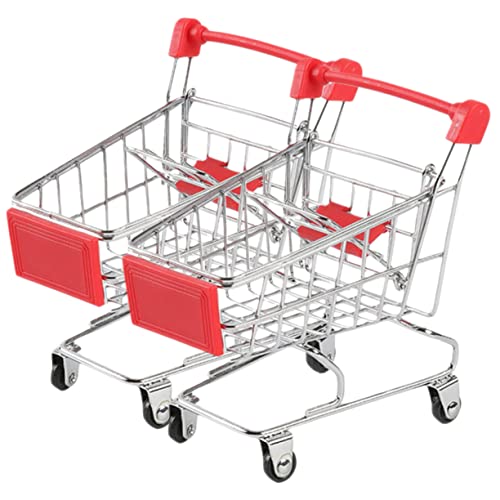 WOONEKY 2Stücke Einkaufswagen Kleiner Trolley für Dekoration und Aufbewahrung für Schlafzimmer Büro WOONEKY 2Stücke Einkaufswagen Kleiner Trolley für Dekoration und Aufbewahrung für Schlafzimmer Büro von WOONEKY