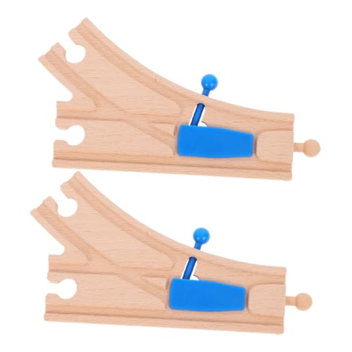 WOONEKY 2Stücke Holz Zugschienen Zubehör Weichen Gleis Anschlüsse für Spielzeugeisenbahn Sets Kompatibel Anderen Großen Marken Kreatives Lernspielzeug WOONEKY 2Stücke Holz Zugschienen Zubehör Weichen Gleis Anschlüsse für Spielzeugeisenbahn Sets Kompatibel Anderen Großen Marken Kreatives Lernspielzeug von WOONEKY