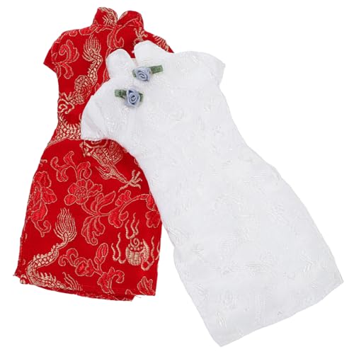 WOONEKY 2Stücke Puppenkleidung Cheongsam im Chinesischen Stil Vintage Puppenkostüm Wiederverwendbare Kostüme für Kreative Rollenspiele WOONEKY 2Stücke Puppenkleidung Cheongsam im Chinesischen Stil Vintage Puppenkostüm Wiederverwendbare Kostüme für Kreative Rollenspiele von WOONEKY