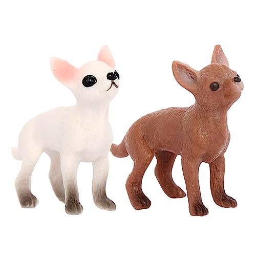 WOONEKY 2Stücke Teiliges Mini Chihuahua Hundefiguren Realistische Dekoration für Hundespielzeug und Tabletop Deko Zuhause und Garten WOONEKY 2Stücke Teiliges Mini Chihuahua Hundefiguren Realistische Dekoration für Hundespielzeug und Tabletop Deko Zuhause und Garten von WOONEKY