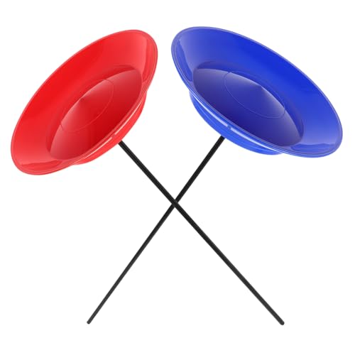 WOONEKY 2er Set Jonglierplatten Mit Stäben Bunte Zirkus Für Und Ideales Jonglierspielzeug Für Partys Und Veranstaltungen Spaß Für Die Ganze Familie von WOONEKY