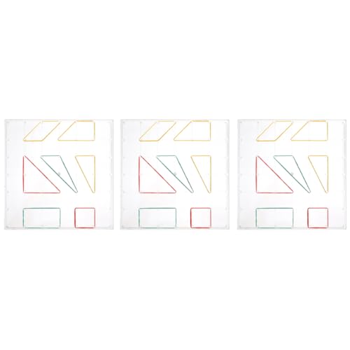 WOONEKY 3 Sätze Geometrische Nagelbrett Sets für Teiliges Set für Mathematikunterricht und Kreative Spielzeuge Sicher und Kinderfreundlich für Grundschüler und Vorschulkinder WOONEKY 3 Sätze Geometrische Nagelbrett Sets für Teiliges Set für Mathematikunterricht und Kreative Spielzeuge Sicher und Kinderfreundlich für Grundschüler und Vorschulkinder von WOONEKY