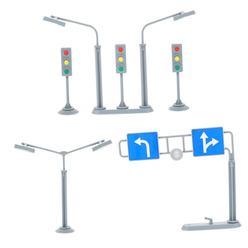 WOONEKY 3 Sätze Modell verkehrsschilder Langlebig Pädagogisch Fördernd für Straßenschild Lernspielzeug zur Verkehrserziehung und Fantasieentwicklung von WOONEKY