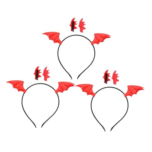 WOONEKY 3 Satz Teiliges Halloween Fledermaus Stirnband mit Haarspangen Bat Inspirierter Haarschmuck für Frauen Mädchen Vielseitig für Kostüm Party Cosplay Schaurig Stilvoll Look WOONEKY 3 Satz Teiliges Halloween Fledermaus Stirnband mit Haarspangen Bat Inspirierter Haarschmuck für Frauen Mädchen Vielseitig für Kostüm Party Cosplay Schaurig Stilvoll Look von WOONEKY