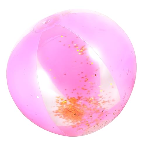 WOONEKY 3 Stück Aufblasbare Glitzer Strandbälle mit Glitzerkonfetti für Wasserspielzeug für Sommer Gartenpartys und Schwimmbadspaß von WOONEKY
