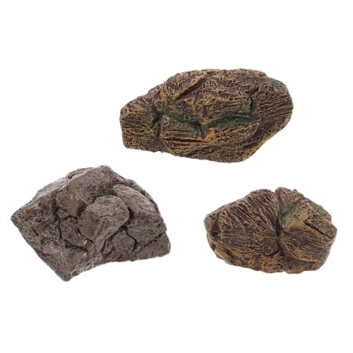 WOONEKY 3 Stück Künstliche Steine für Bonsai und Aquarien Realistische Dekoration für Indoor und Outdoor Landschaften Hochwertige Polyresin Felsen für Garten und Geschenkideen WOONEKY 3 Stück Künstliche Steine für Bonsai und Aquarien Realistische Dekoration für Indoor und Outdoor Landschaften Hochwertige Polyresin Felsen für Garten und Geschenkideen von WOONEKY