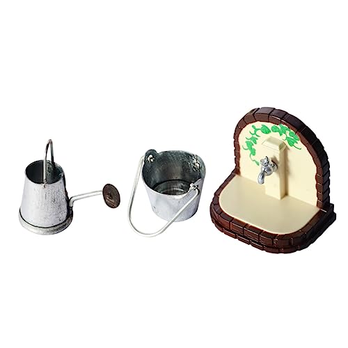 WOONEKY 3 Stück Maßstab Wasserhahn und Eimer Zubehör Dekoration für Miniaturgärten und Kreative Szenen WOONEKY 3 Stück Maßstab Wasserhahn und Eimer Zubehör Dekoration für Miniaturgärten und Kreative Szenen von WOONEKY