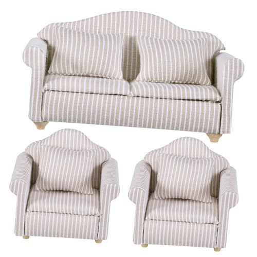 WOONEKY 3 Stück Maßstab Wohnzimmer Couch Modelle Realistische Miniatur Dekoration für Kinderzimmer und Vielseitig Arrangierbar WOONEKY 3 Stück Maßstab Wohnzimmer Couch Modelle Realistische Miniatur Dekoration für Kinderzimmer und Vielseitig Arrangierbar von WOONEKY