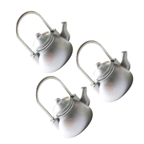 WOONEKY 3 Stück Mini Wasserkocher Modell Plastiksimulations Dekoration für Mini Häuser Küchenaccessoires Mikro Landschaftsdekor für Sammler und Foto Requisiten von WOONEKY