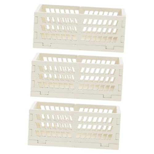 WOONEKY 3 Stück Miniaturisierte Holzaufbewahrungskörbe für Puppenhausmöbel Charmante Deko Praktische Aufbewahrung für DIY Mikro Landschaften Cremefarbe WOONEKY 3 Stück Miniaturisierte Holzaufbewahrungskörbe für Puppenhausmöbel Charmante Deko Praktische Aufbewahrung für DIY Mikro Landschaften Cremefarbe von WOONEKY