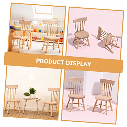 WOONEKY 3 Stück Modellstühle aus Premium Holz als Foto Requisite und Kinderzimmer Miniaturmöbel WOONEKY 3 Stück Modellstühle aus Premium Holz als Foto Requisite und Kinderzimmer Miniaturmöbel von WOONEKY