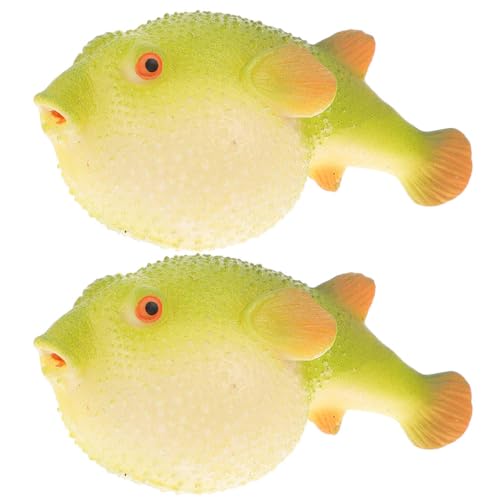 WOONEKY 3 Stück Niedliche Cartoon Fisch Quetschspielzeuge aus Weichem TPR Realistische Tiermodelle Tragbare Stressabbau Spielzeuge für Büro Schule und Party Lustiges Dehnbares Anti Stress von WOONEKY