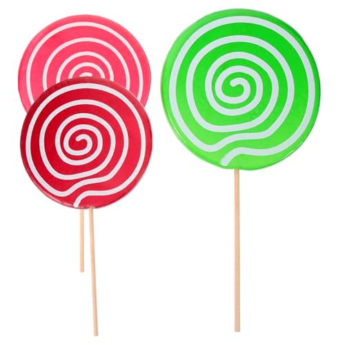 WOONEKY 3 Stück Realistische Lollipop Modelle aus Sicherem Material für Fotodekorationen Kinderfreundliche Lollipop Requisiten Accessoires für Fotografie und Szenendekoration WOONEKY 3 Stück Realistische Lollipop Modelle aus Sicherem Material für Fotodekorationen Kinderfreundliche Lollipop Requisiten Accessoires für Fotografie und Szenendekoration von WOONEKY