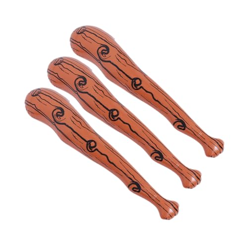 WOONEKY 3stücke Aufblasbarer Baseballschläger Für Partygeschenke Spielzeug Mit Holzmaserungsdesign Leicht Zu Tragen Und Aufzubewahren Für Indoor Und Outdoor-aktivitäten von WOONEKY