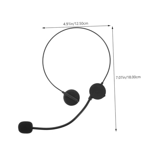 WOONEKY 3 Stück Teiliges Cosplay Headset Leichtes Falsches Mikrofon mit Ohrhörer Rock Star Kostüm Zubehör für Mottoparty Halloween und Verkleidung für und Themenfeste von WOONEKY
