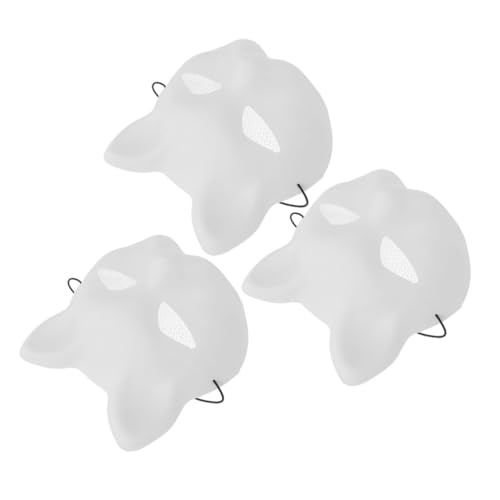 WOONEKY 3 Stück Teiliges DIY Unbemaltes Katzenmasken für Kreative Halloween Cosplay Elemente Leere Cat Masks zum Basteln und Dekorieren für Maskenpartys WOONEKY 3 Stück Teiliges DIY Unbemaltes Katzenmasken für Kreative Halloween Cosplay Elemente Leere Cat Masks zum Basteln und Dekorieren für Maskenpartys von WOONEKY