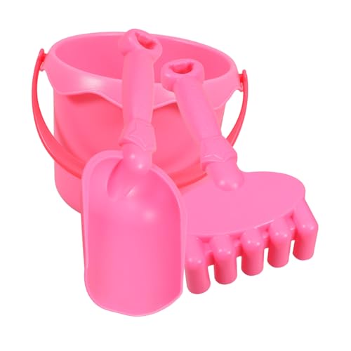 WOONEKY 3 Stück Teiliges Gartenspielzeug Set für Robuste Schaufel Rechen und Eimer für Gartenarbeit Strand und Camping Für Kleinkinder Spielerisches Lernen und Verantwortung von WOONEKY