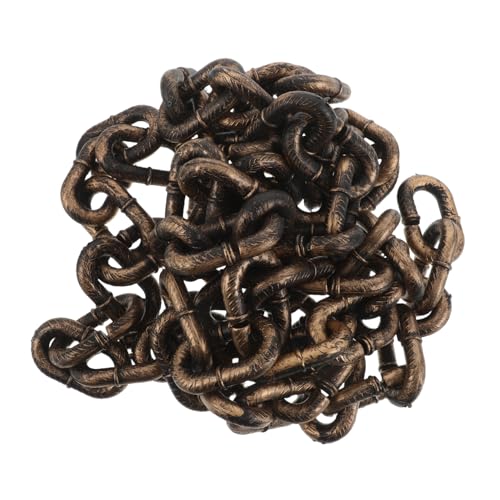WOONEKY 3 Stück Teiliges Halloween Deko aus Kunststoffkettengliedern Realistisch Gestaltete Leichte und Wetterfeste Fake Chains für Gruselige Kostüm Haunted House Accessoires WOONEKY 3 Stück Teiliges Halloween Deko aus Kunststoffkettengliedern Realistisch Gestaltete Leichte und Wetterfeste Fake Chains für Gruselige Kostüm Haunted House Accessoires von WOONEKY