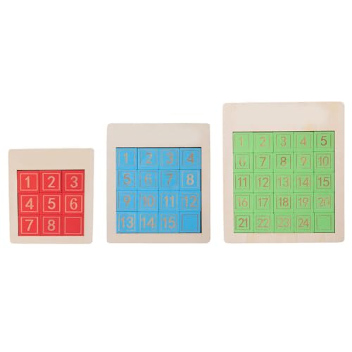 WOONEKY 3 Stück Teiliges Holzspielzeug Zahlenrutschpuzzle für Pädagogisches Problemlösungsfähigkeiten und Kreativität für Interaktive Lernspiele WOONEKY 3 Stück Teiliges Holzspielzeug Zahlenrutschpuzzle für Pädagogisches Problemlösungsfähigkeiten und Kreativität für Interaktive Lernspiele von WOONEKY