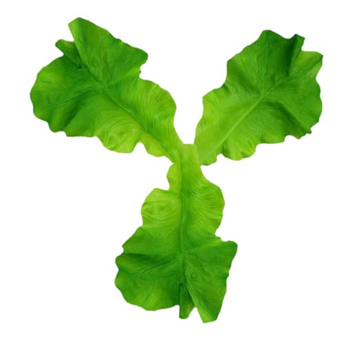 WOONEKY 3 Stück Teiliges Künstliche Salatblätter aus Robustem Realistische Simulation Vielseitig Einsetzbar für Restaurant Garten und Heimdekoration Langlebig und Schadensresistent von WOONEKY