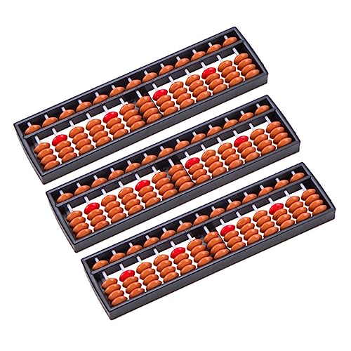 WOONEKY 3 Stück Teiliges Lernspielzeug Rechenrahmen aus Tragbarer Pädagogischer Zählrahmen für Grundschule Traditioneller Arithmetik Abacus für Frühes Rechnen von WOONEKY