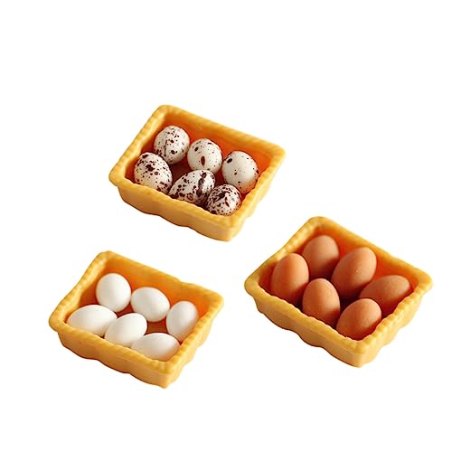 WOONEKY 3 Stück Teiliges Mini Ei und Korb für Puppenhäuser Dekorative Requisiten für Mini Küchen Kreatives für Realistische Lebensmittel Deko für Mikrolandschaften WOONEKY 3 Stück Teiliges Mini Ei und Korb für Puppenhäuser Dekorative Requisiten für Mini Küchen Kreatives für Realistische Lebensmittel Deko für Mikrolandschaften von WOONEKY