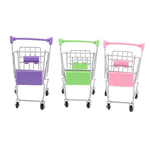 WOONEKY 3 Stück Teiliges Mini Einkaufswagen Spielset für Rollenspielzeug aus Metall und Grün für Aufbewahrung von Kosmetik und Kleinigkeiten für Junge Mädchen und Kreative Spielstunden WOONEKY 3 Stück Teiliges Mini Einkaufswagen Spielset für Rollenspielzeug aus Metall und Grün für Aufbewahrung von Kosmetik und Kleinigkeiten für Junge Mädchen und Kreative Spielstunden von WOONEKY