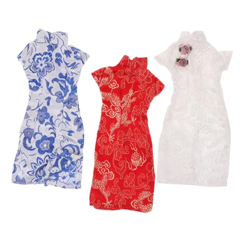 WOONEKY 3 Stück Teiliges Puppen Cheongsam Retro Kleidung für Puppen Chinesischer Stil Leicht und Verarbeitet für Rollenspiele und Kreative Aktivitäten WOONEKY 3 Stück Teiliges Puppen Cheongsam Retro Kleidung für Puppen Chinesischer Stil Leicht und Verarbeitet für Rollenspiele und Kreative Aktivitäten von WOONEKY