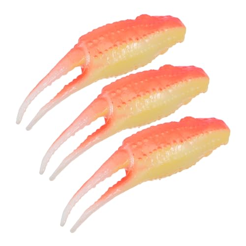 WOONEKY 3 Stücke Simulierte Krabbenscheren Figuren Realistische Krabbenscheren Dekoration für Aquarien und Tisch Kreatives Spielzeug für Kinder und Party Dekoration von WOONEKY