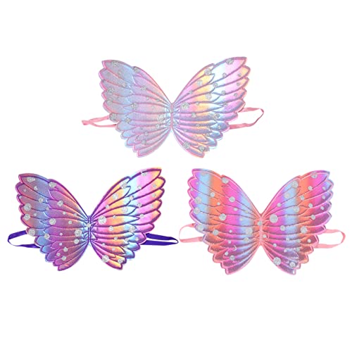 WOONEKY 3 Stück Teiliges Set Engel Flügel Kostüm Zubehör für Bunte Schmetterlingsflügel für Partys und Aufführungen Rosa WOONEKY 3 Stück Teiliges Set Engel Flügel Kostüm Zubehör für Bunte Schmetterlingsflügel für Partys und Aufführungen Rosa von WOONEKY