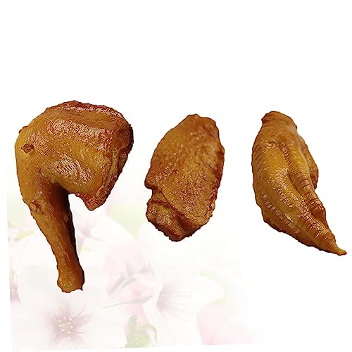 WOONEKY 3 Stück Teiliges Simulations Lebensmittelmodell mit Hähnchenflügel Mittelgelenk Hähnchenkeule und Hühnerfuß Realistische Kunststoff Dekoration Pädagogisches Requisit und Fotoprop WOONEKY 3 Stück Teiliges Simulations Lebensmittelmodell mit Hähnchenflügel Mittelgelenk Hähnchenkeule und Hühnerfuß Realistische Kunststoff Dekoration Pädagogisches Requisit und Fotoprop von WOONEKY