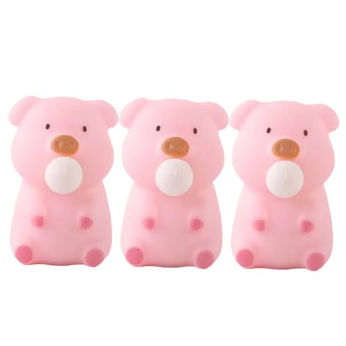 WOONEKY 3 Stück Teiliges Stressabbau Schwein aus Langlebigem TPR Niedliche Schweineform und Leicht zum Quetschen und Dehnen Kreatives Dekompressionsspielzeug für Erwachsene WOONEKY 3 Stück Teiliges Stressabbau Schwein aus Langlebigem TPR Niedliche Schweineform und Leicht zum Quetschen und Dehnen Kreatives Dekompressionsspielzeug für Erwachsene von WOONEKY