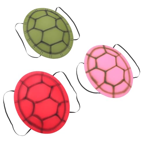 WOONEKY 3 Stück Teiliges Turtle Shell Kostüm Weiches Eva Material Realistische Schildkrötenpanzer Design Leicht und Verstellbar für Halloween Mottopartys Rollenspiele Geeignet für von WOONEKY