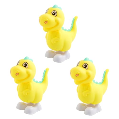 WOONEKY 3 Stück Teiliges Wind up Dinosaurier aus Sicherem Cartoon Aufziehfiguren für Ab Jahren Fördert Koordination und Fantasie Buntes Desktop deko Geschenk Zufällige Zufällige Farbe von WOONEKY