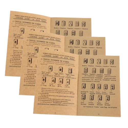 WOONEKY 3 Stück Umfassende Anleitung zu Chinesischen Mahjong Regeln und Strategien für Anfänger und Fortgeschrittene für Spielabende und Kulturelle WOONEKY 3 Stück Umfassende Anleitung zu Chinesischen Mahjong Regeln und Strategien für Anfänger und Fortgeschrittene für Spielabende und Kulturelle von WOONEKY
