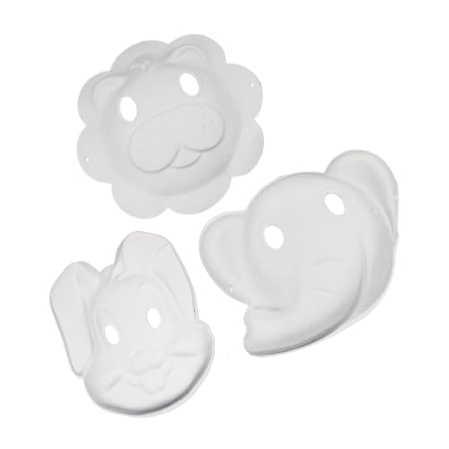 WOONEKY 3-in-1 Tiermasken-set Elefant Bemalbare Maskenmaske für Party von WOONEKY