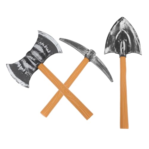 WOONEKY Set Mit 3 Gnomen-hackmessern Halloween-kostüm Piratenaxt Schaumstoff-Material Handrequisiten Für Bühne Und Party von WOONEKY