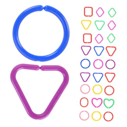 WOONEKY 30 Stück Teiliges Geometrische Kettenglieder für Kleinkinder Motorikförderndes Lernspielzeug zum Formen und Verknüpfen Fördert Kognitive Fähigkeiten Kreativität und WOONEKY 30 Stück Teiliges Geometrische Kettenglieder für Kleinkinder Motorikförderndes Lernspielzeug zum Formen und Verknüpfen Fördert Kognitive Fähigkeiten Kreativität und von WOONEKY